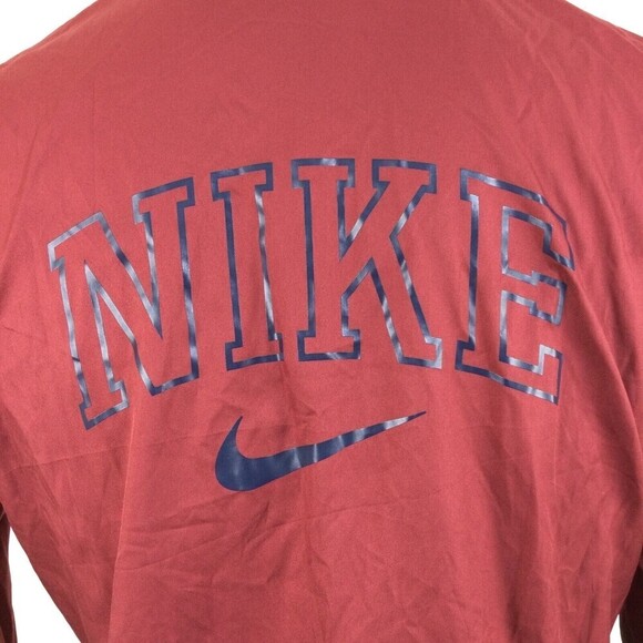 Nike Womens Varsity Style Light Windbreaker Jacket Burgundy Red Small AR3763-677 - Picture 1 of 16
